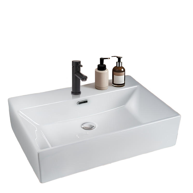 Nettlife Waschbecken Weiß 42x15x51 cm