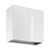 HÄNGESCHRANK – 80 cm – G80C – Velmora – Weiß / Weiß Hochglanz - Weiß Hochglanz, Holzwerkstoff (80/72/32cm) - ROYAL24_MARKT