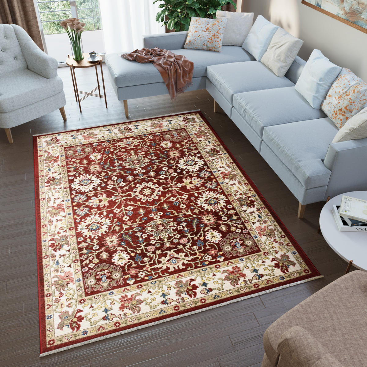 TEPPICH RIVIOLI Rot 120/170 cm - Rot, Textil (120/170cm) - Tapiso
