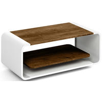 COUCHTISCH Sora in Lefkas Eiche mit abgerundetem weißem Metallgestell 100/50/41 cm - Alteiche/Schwarz, Holzwerkstoff (50/100/41cm) - WFL GROUP