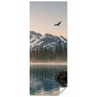 TAPETE - Berge - Wasser - Bäume - 100x240 cm - Multicolor, Papier (100/240cm) - OnlyWow