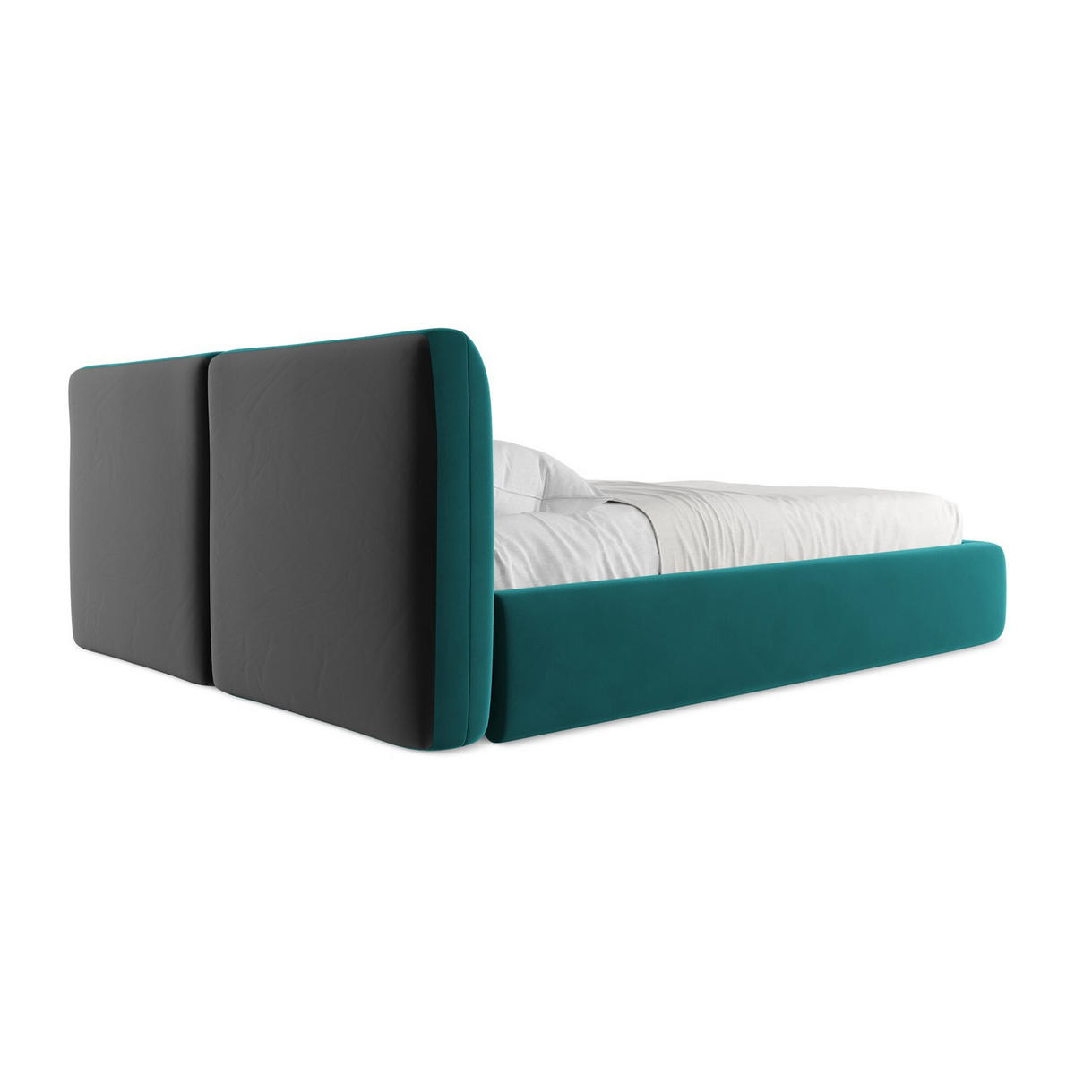 POLSTERBETT mit Bettkasten und Lattenrost 180x228 Blau - Blau/Petrol, Kunststoff/Textil (160/200cm) - LaMiaSofa