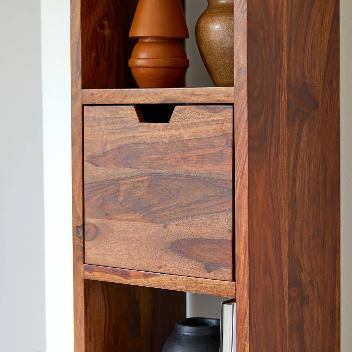 BÜCHERREGAL Kwarto Braun aus Palisander - Braun, Holz (35/150/30cm) - Tikamoon