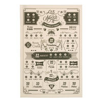 GESCHIRRTUCH Les années de mariage ekrü 48 x 72 cm - Weiß, Textil (48/72cm) - Winkler