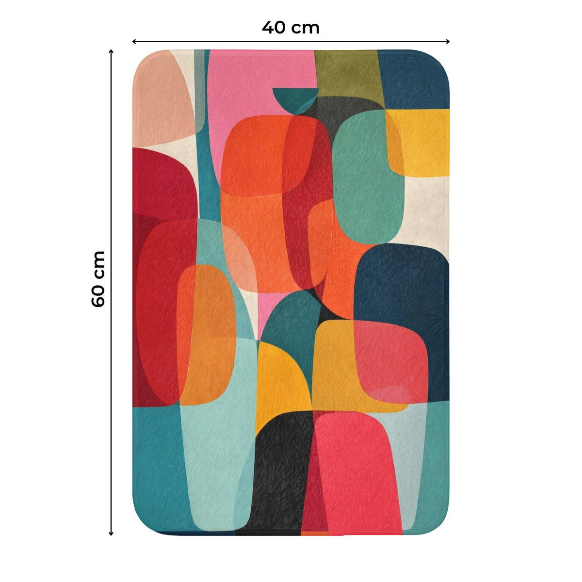 WC PŘEDLOŽKA Tvary - barevné - abstraktní - letadla 40x60 cm - různobarevná, textil/plast (40/1cm) - OnlyWow