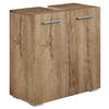 WASCHBECKENUNTERSCHRANK Jupiter 2 Türen Braun Eiche - 60 x 30 x 60 cm - Eichefarben/Braun, Holz (60/60/30cm) - Badplaats
