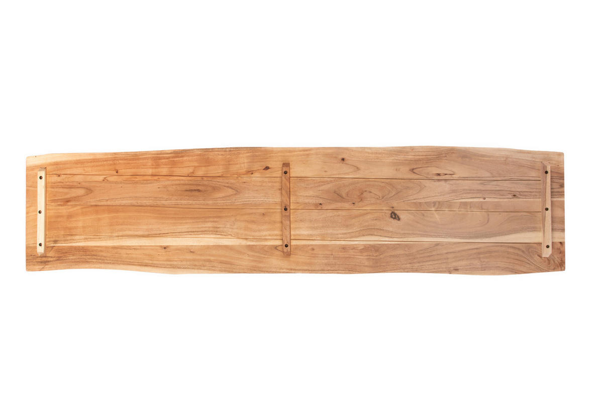 TISCHPLATTE CURTIS - Beige/Naturfarben, Akazienholz/Holz (40/180/3cm) - SAM
