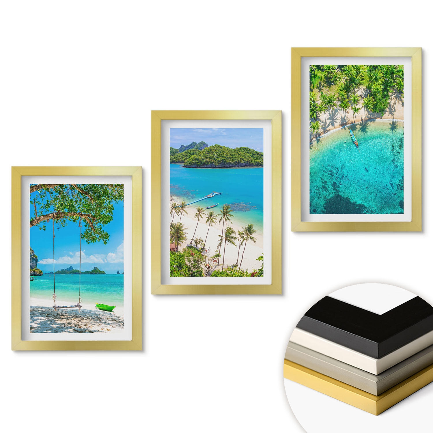 ArtPrintCave Wandbilder Gold 20x30 cm