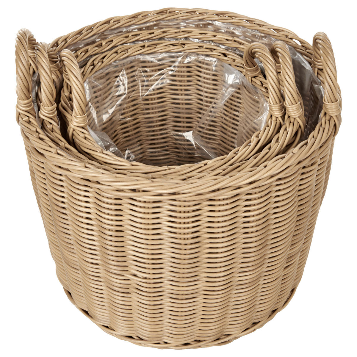 BLUMENKORB Naturfarben Pendula - Naturfarben, Kunststoff (29cm) - Beliani