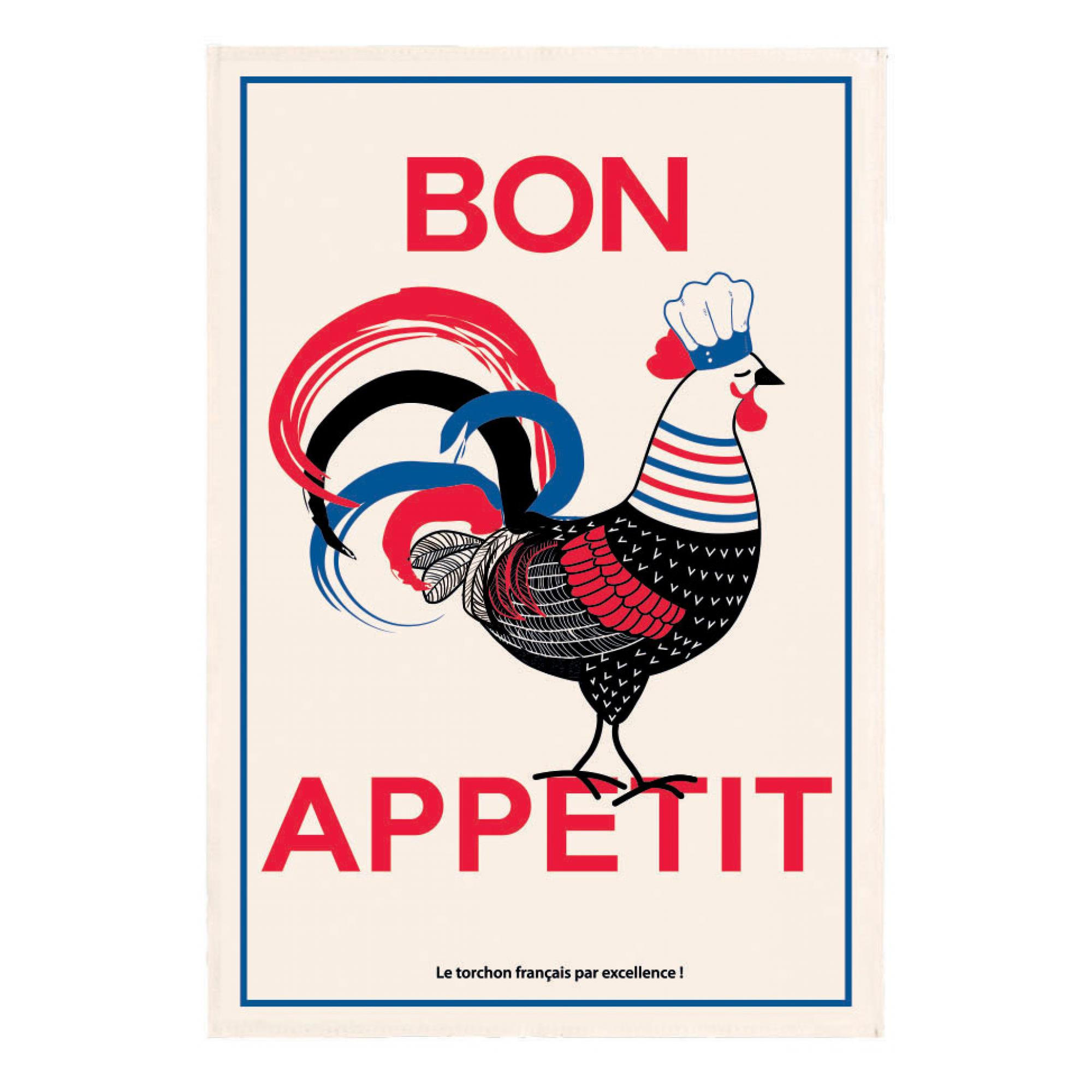 GESCHIRRTUCH Bon appétit ekrü 48 x 72 cm - Weiß, Textil (48/72cm) - Winkler