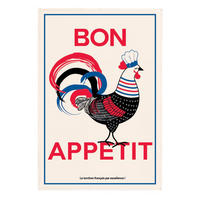GESCHIRRTUCH Bon appétit ekrü 48 x 72 cm - Weiß, Textil (48/72cm) - Winkler