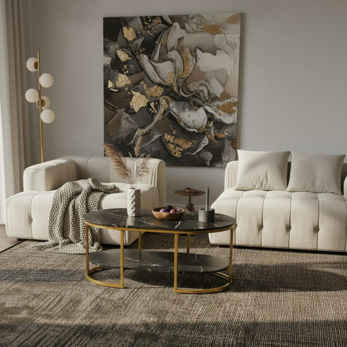 TEPPICH Kurzflor Unicolor Chenille Baumwolle Innen Beige Rechteckig 240x340 - Beige, Textil (240/340cm) - KADIMA DESIGN