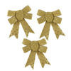 SCHLEIFE Santa Lila 3er Set Gold 9,5x9,5x12cm Kunststoff - Goldfarben, Kunststoff (9.5/12/9.5cm) - Mondex