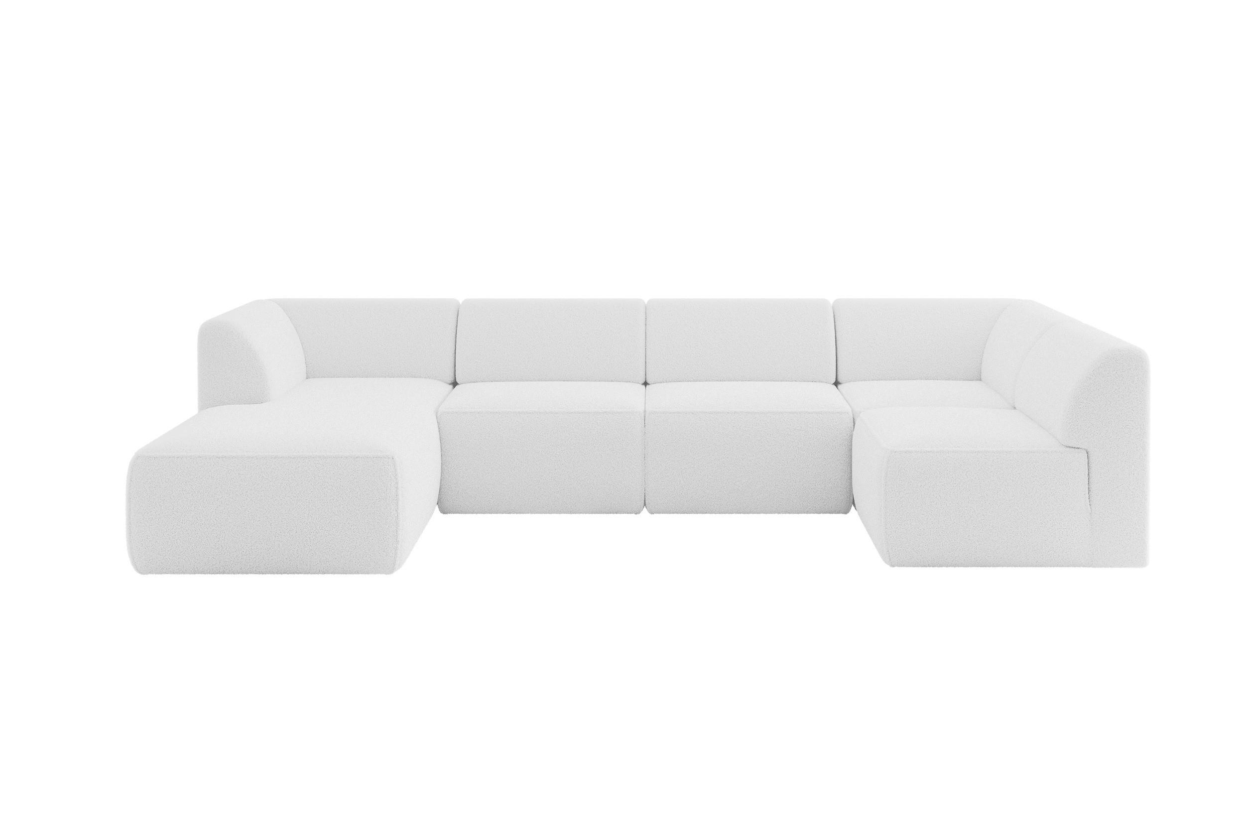 Altdecor Wohnlandschaft Weiß 180x78x345 cm