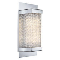 LED WANDLEUCHTE Metall Chrom Silber - Silberfarben, Glas (10/20/7.6cm) - Globo Lighting