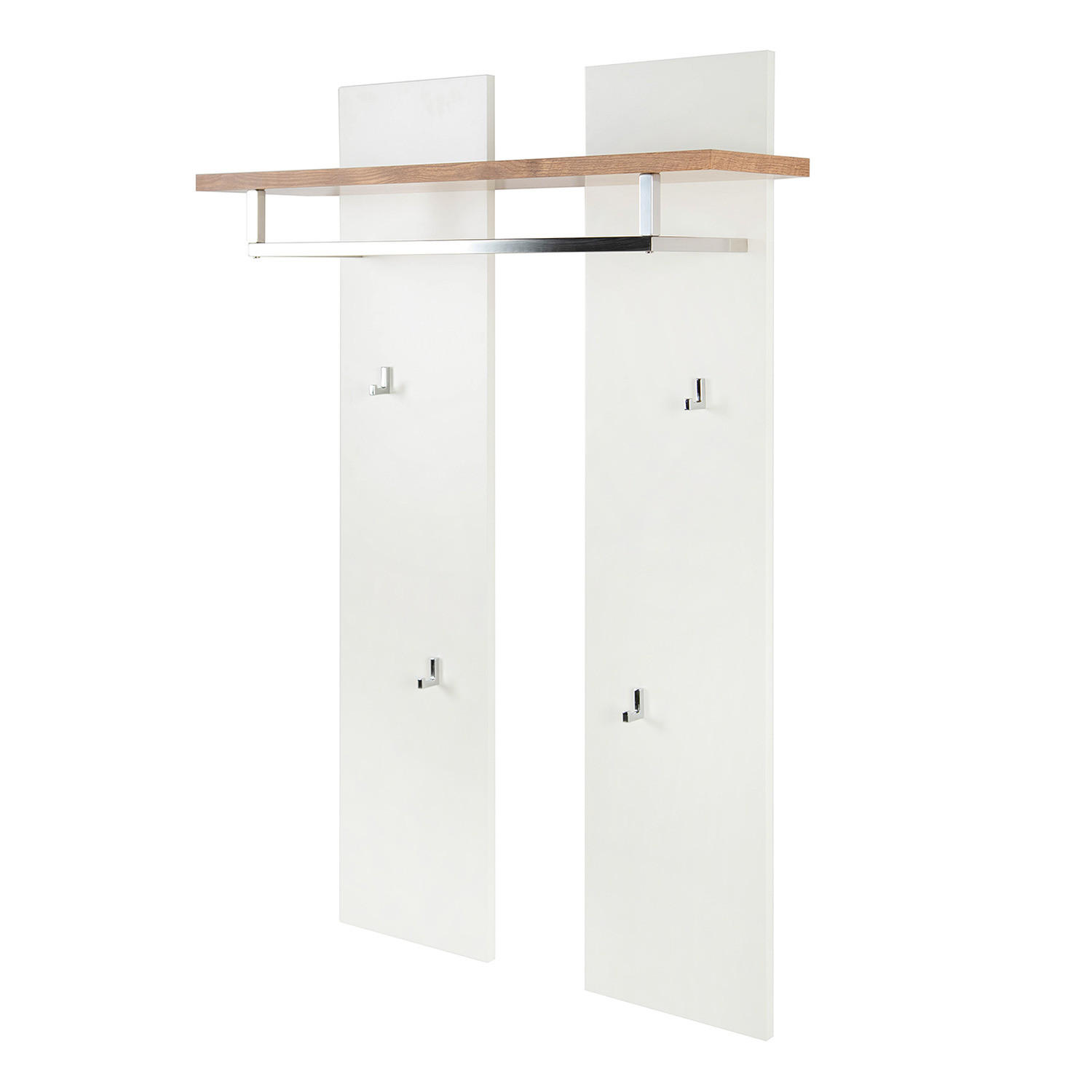 GARDEROBENPANEEL - Eichefarben/Weiß, Holzwerkstoff/Metall (91/135/27cm) - home24