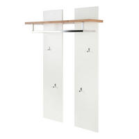GARDEROBENPANEEL - Eichefarben/Weiß, Holzwerkstoff/Metall (91/135/27cm) - home24
