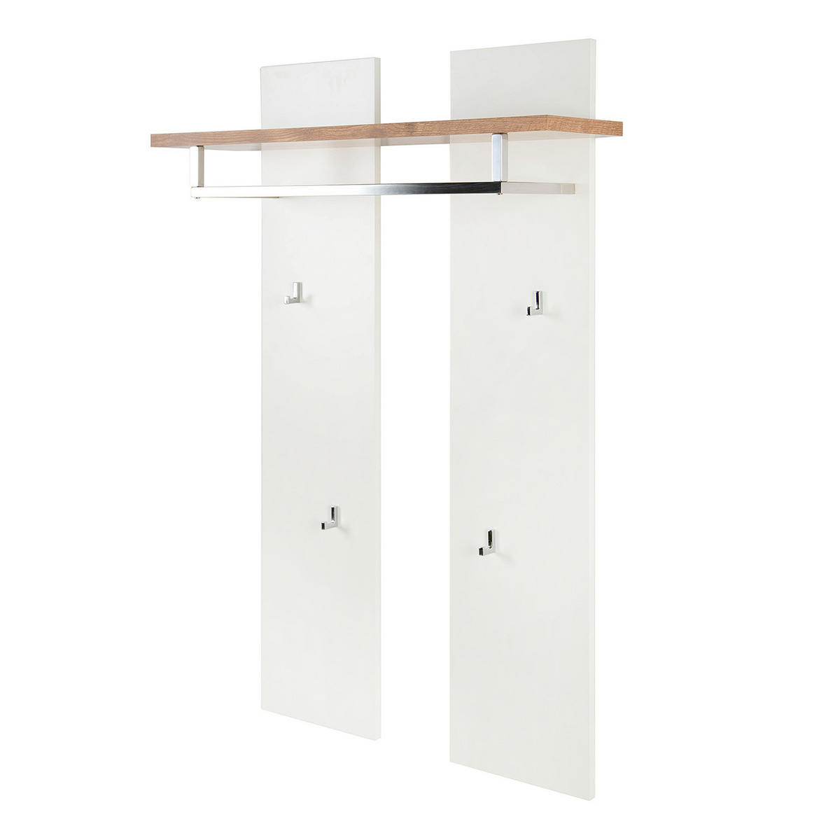 GARDEROBENPANEEL - Eichefarben/Weiß, Holzwerkstoff/Metall (91/135/27cm) - home24