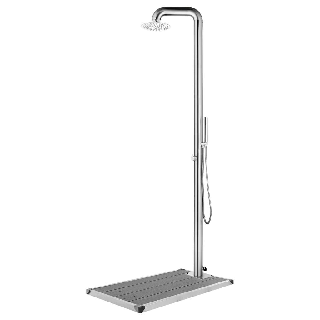vidaXL Gartendusche Grau 62x230x110 cm