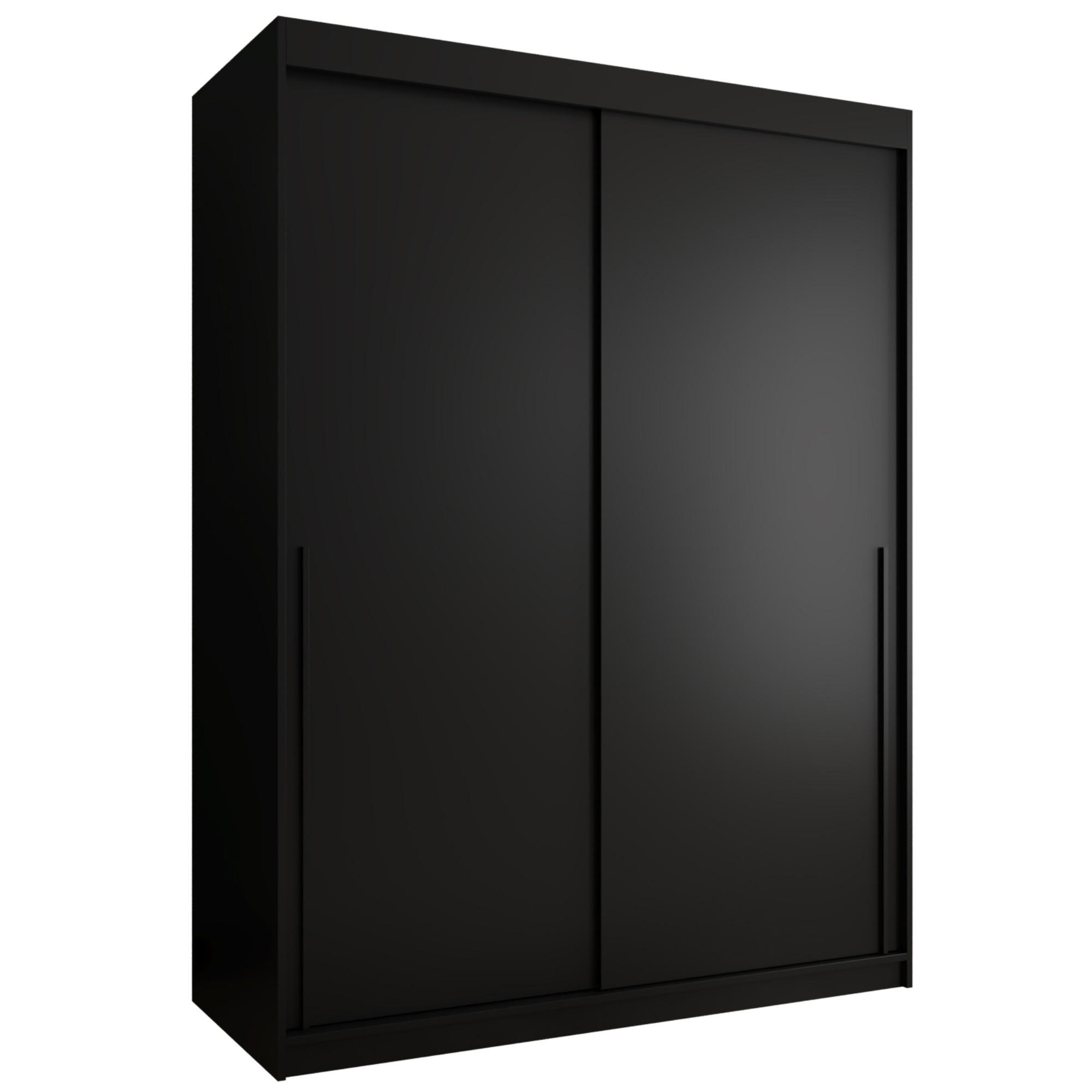 Home Collective ŠATNÍ SKŘÍŇ S POSUVNÝMI DVEŘMI 150 cm šířka, černá s černým úchytem