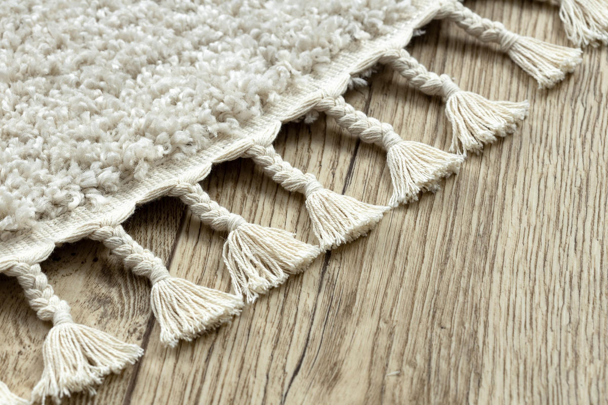 TEPPICH Berber 120 cm - Creme, Textil (120/120cm) - rugsX