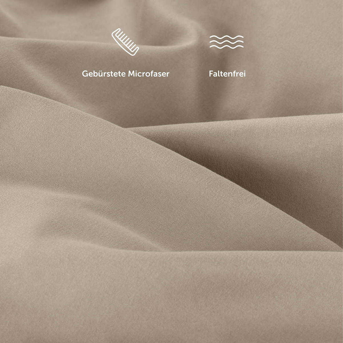 SPANNBETTLAKEN 180/200/30 cm Taupe - Taupe, Textil (180/200cm) - Blumtal