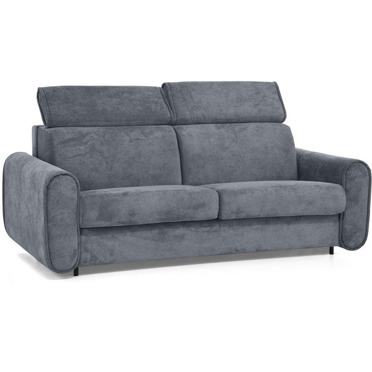 SCHLAFSOFA Pavarti mit italienischem Gestell, 160x195, Dunkelgrau - Dunkelgrau/Schwarz, Holzwerkstoff/Textil (214/88/100cm) - Beautysofa