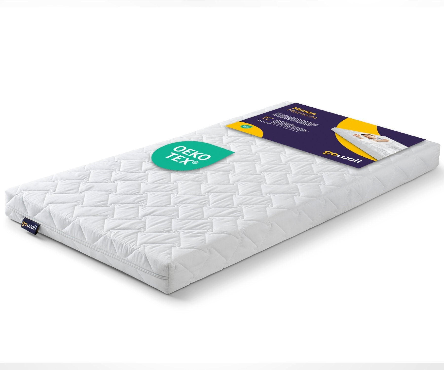 KINDERMATRATZE für Babys und Kinder Minion 60 x 120 Höhe ca. 11 cm - Weiß, Textil (60/120cm) - Gowoll