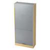 ROLLLADENSCHRANK - 5 Ordnerhöhen 40/90/200,4 cm in Ahornfarben/Silberfarben Streifengriff (Kunststoff) - Silberfarben/Ahornfarben, Holzwerkstoff (90/200.4/40cm) - bümö