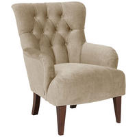 POLSTERSESSEL Kaiya Samtvelours beige - Beige, Kunststoff (71/97/82cm) - 58aufmkessel