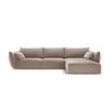 ECKSOFA rechts Kaelle aus Samt cappuccino 4 Sitzplätze - Cappuccino, Textil (171/308cm) - Micadoni