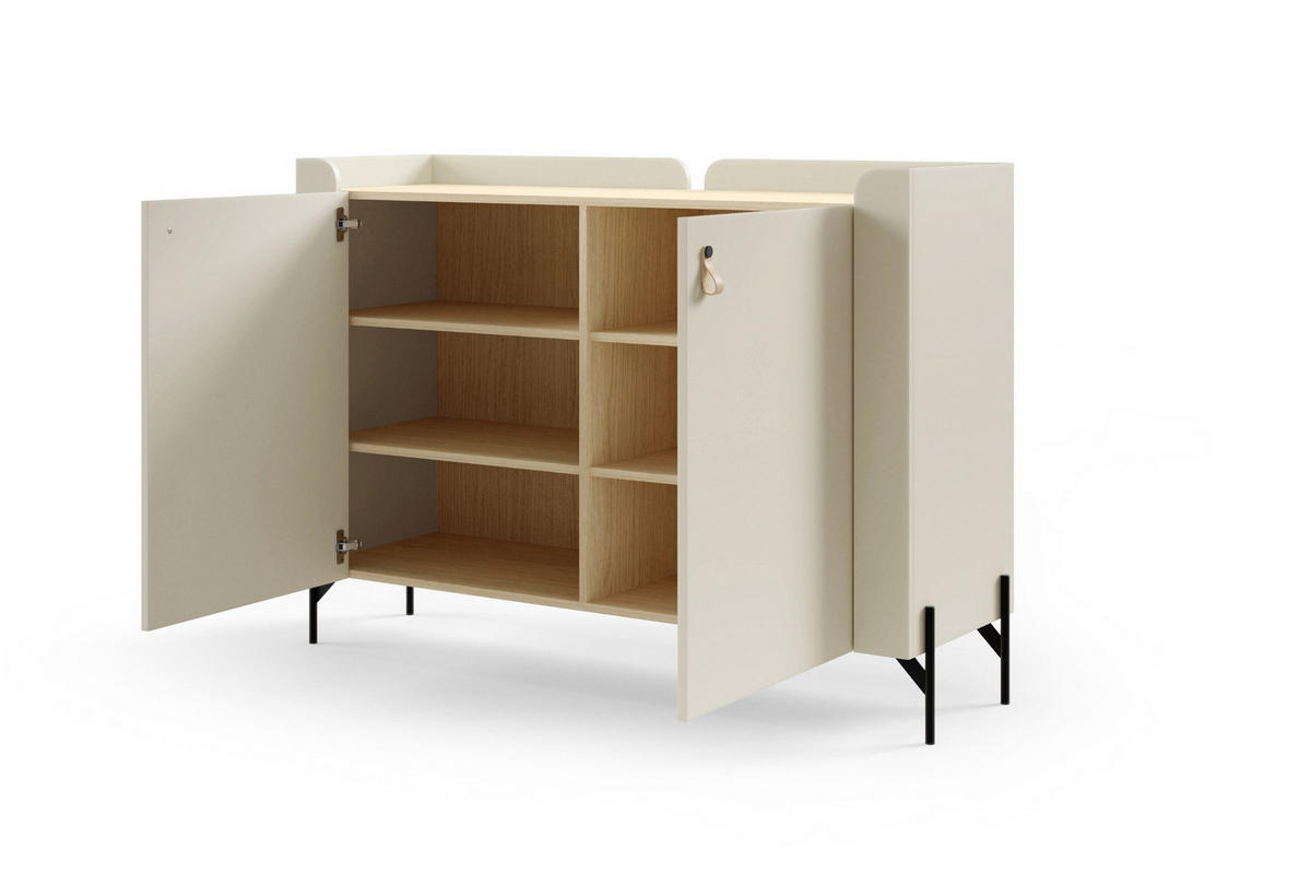 KOMMODE SOVI 06 130 / 95 / 42 cm in Macadamia / Eiche Mavelie - Eichefarben/Beige, Holzwerkstoff (130/95/42cm) - Deine Möbel 24