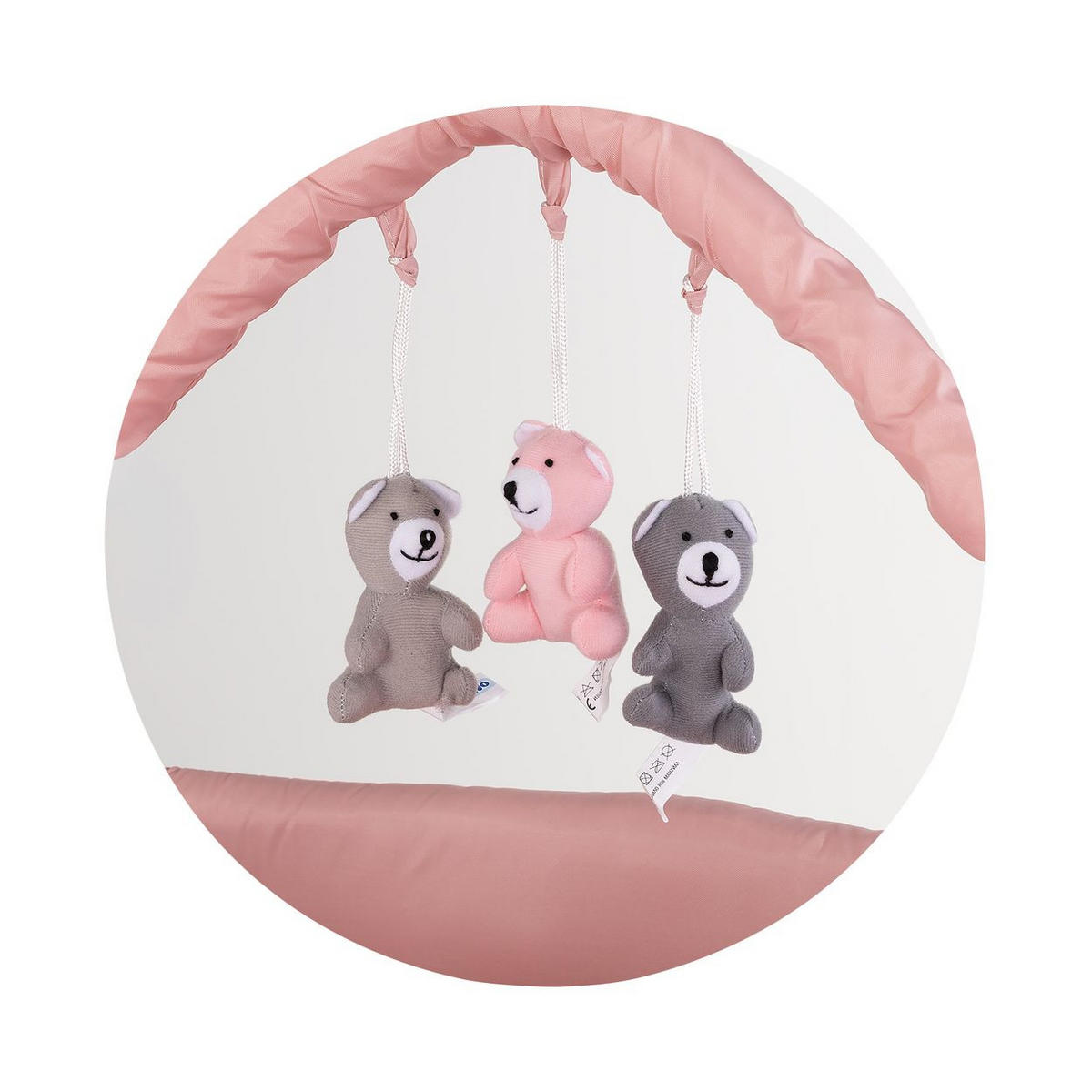 BABYREISEBETT Luna rosa pink Wickelauflage, Spielbogen, Faltmatratze, Seiteneingang, 2 Ebenen - Rosa, Metall (60/120cm) - Chipolino