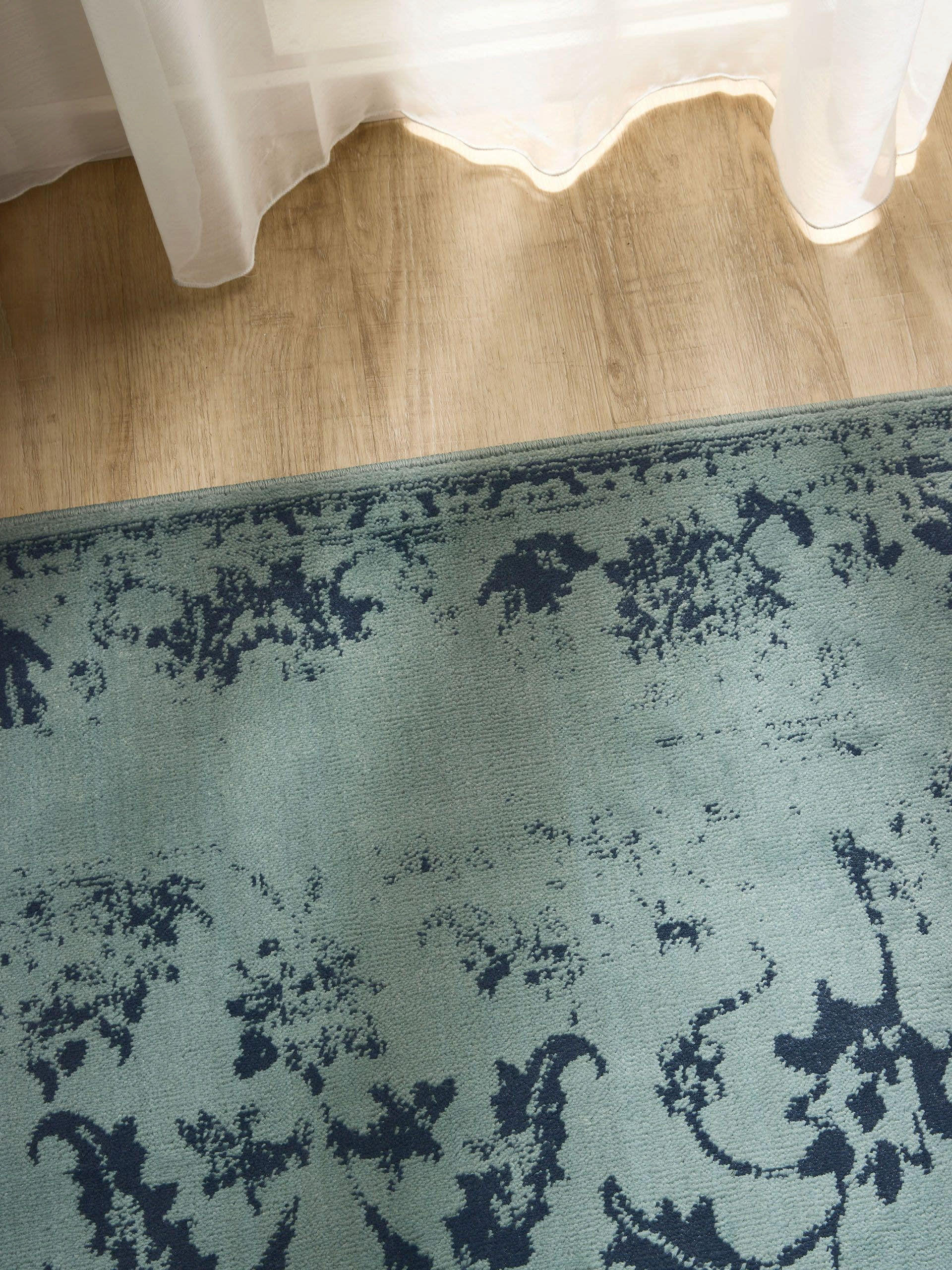 VINTAGE-TEPPICH Suki 160/230 cm - Türkis, Kunststoff (160/230cm) - benuta