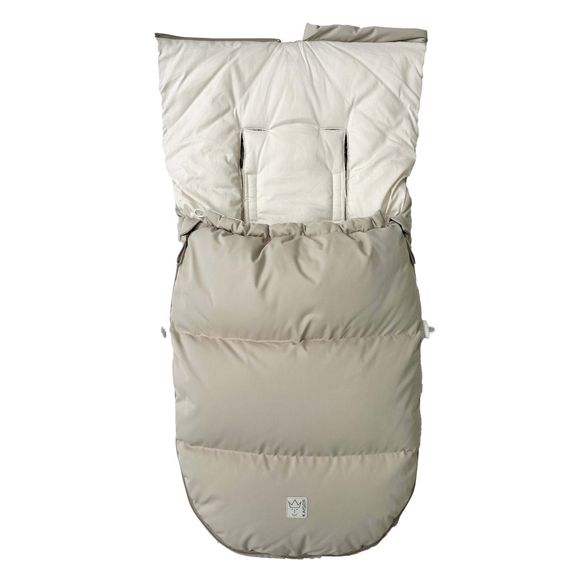 BABYSCHALENFUSSSACK Little Dowwny, sand - Beige, Textil (40/7/80cm) - Kaiserbaby