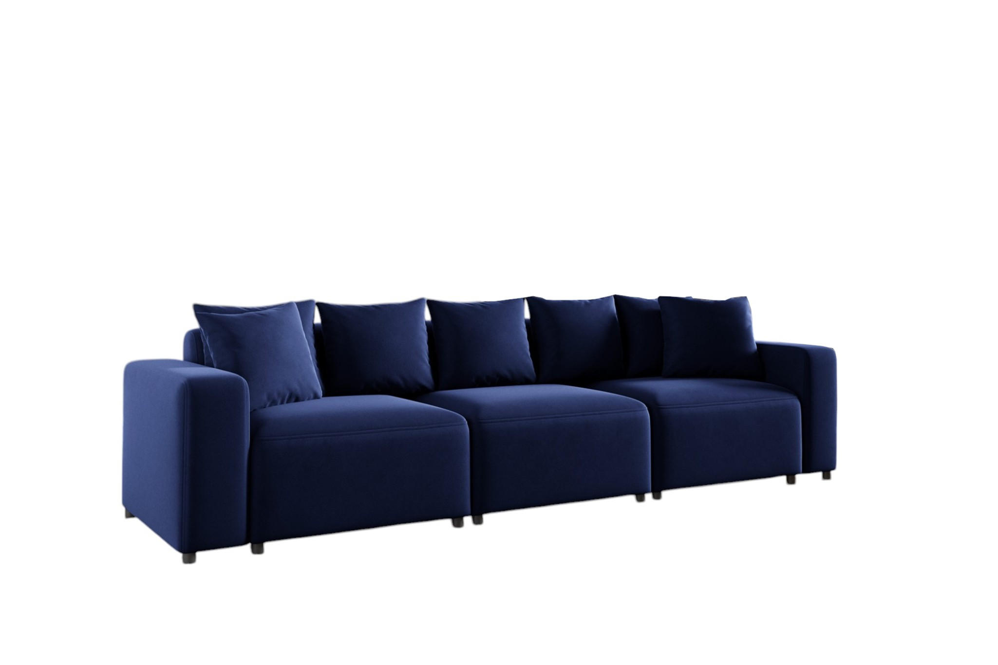 SOFA Megan 3-sitzer In Salvador - Dunkelblau, Holzwerkstoff/Textil (327/75/98cm) - Fun Möbel