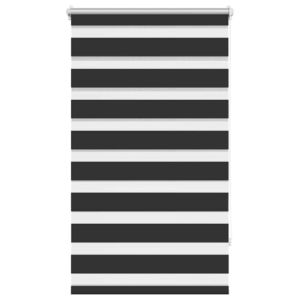 DOPPELROLLO 70,9/175 cm Stoffbreite 66,7 cm aus Polyester Schwarz - Schwarz, Textil (70/120cm) - vidaXL