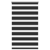 DOPPELROLLO 70,9/175 cm Stoffbreite 66,7 cm aus Polyester Schwarz - Schwarz, Textil (70/120cm) - vidaXL