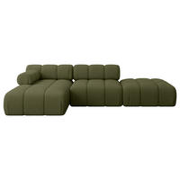 ECKSOFA modulares Sofa Lizur-L1 - 285x160x70 cm Grün Bouclé - Grün, Holzwerkstoff/Textil (285/160cm) - ALTDECOR
