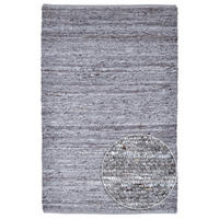 HANDWEBETEPPICH Malli, modern, strapazierfähig, pflegeleicht 70x140 cm - Dunkelgrau, Textil (70/140cm) - Rug and Roll