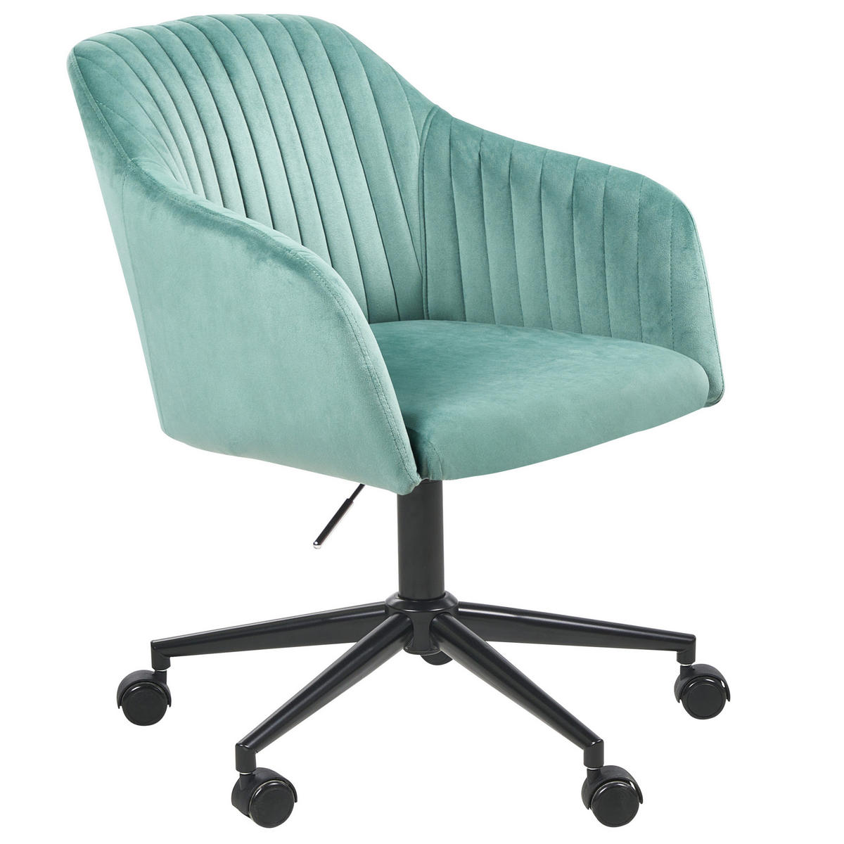 BÜRODREHSTUHL Grün Venice - Grün, Kunststoff/Textil (64/89/64cm) - Beliani