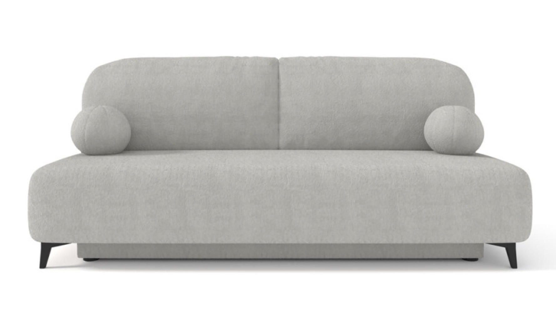 SITZSOFA Grau MIO Mit Schlaffunktion Boucle - Grau, Textil (198/90/86cm) - Sepro Meble