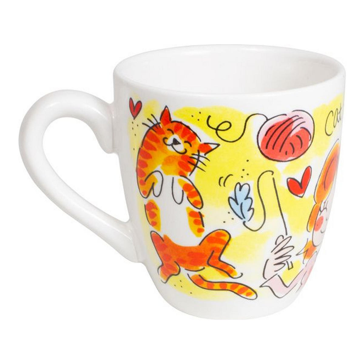 MINI-BECHER Katzenliebhaber in Bunt - 200 ml - Multicolor, Keramik (0.2L) - Blond Amsterdam