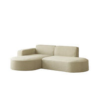 ECKSOFA Modena Studio, Stoff Quelle, Beige Links - Beige, Holz (165/236cm) - Kaiser Möbel