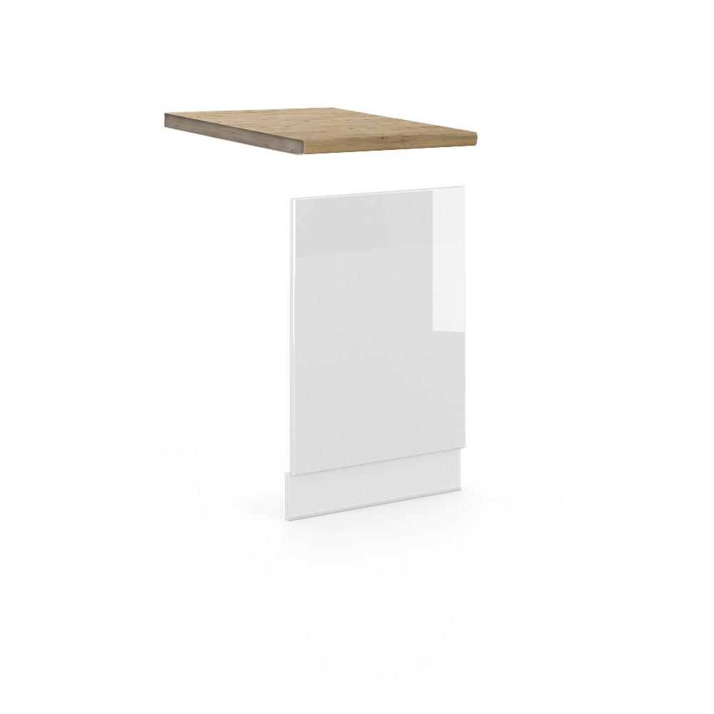 FRONTBLENDE Fame-Line Weiß Hochglanz 45 cm, AP Eiche - Weiß Hochglanz/Weiß, Holzwerkstoff (45/67.4/1.6cm) - Vicco