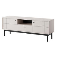 TV-BOARD mit Schublade Lunaris - 155 cm, Beinen, Kaschmir - Kaschmir, Holz (153/57/39cm) - Emporius