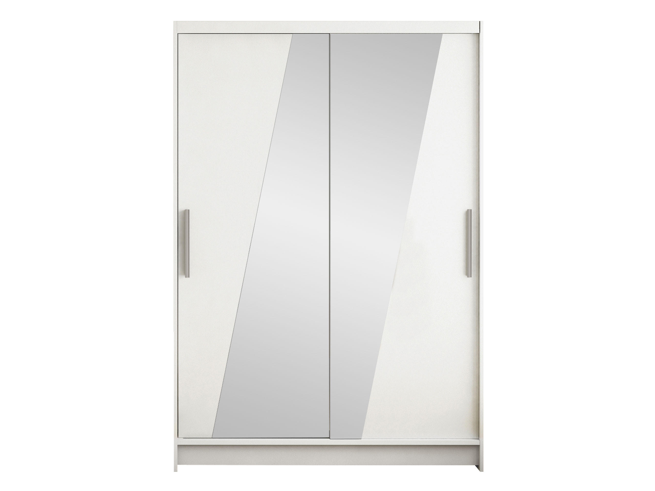 KLEIDERSCHRANK Miami VIII - Silberfarben/Weiß, Holzwerkstoff/Kunststoff (120/200/58cm) - MIRJAN24