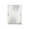 KLEIDERSCHRANK Miami VIII - Silberfarben/Weiß, Holzwerkstoff/Kunststoff (120/200/58cm) - MIRJAN24