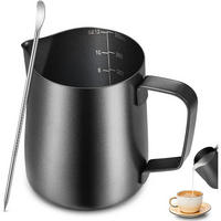 MILCHKÄNNCHEN Edelstahl Schwarz 350 ml - Schwarz, Metall (7.5/7.5cm)