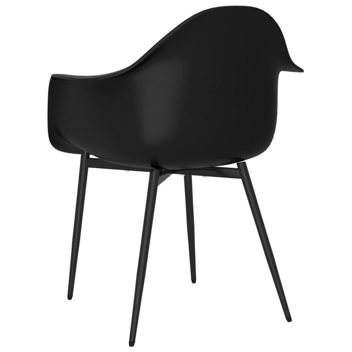 ESSZIMMERSTÜHLE 4 Stk. Schwarz PP 59*64*84cm - Schwarz, Kunststoff (59/84/64cm) - ZMH